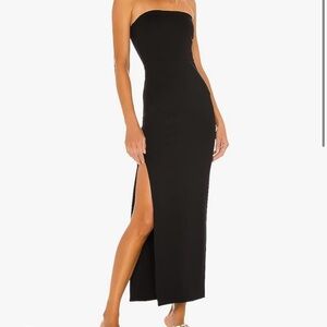 black amazon strapless dress